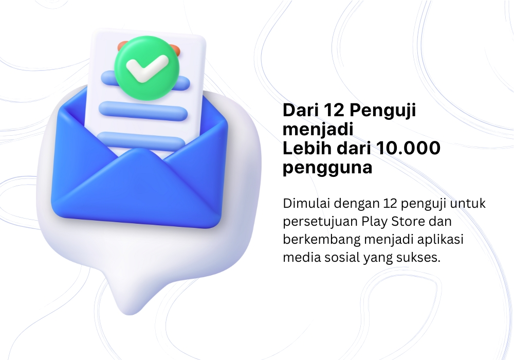 Aplikasi media sosial berkembang dari 12 penguji menjadi ribuan pengguna