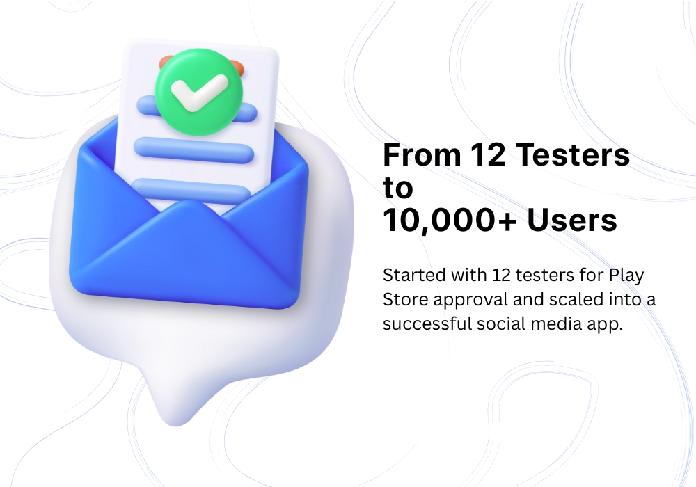 Social media app scaled from 12 testers to thousands of users