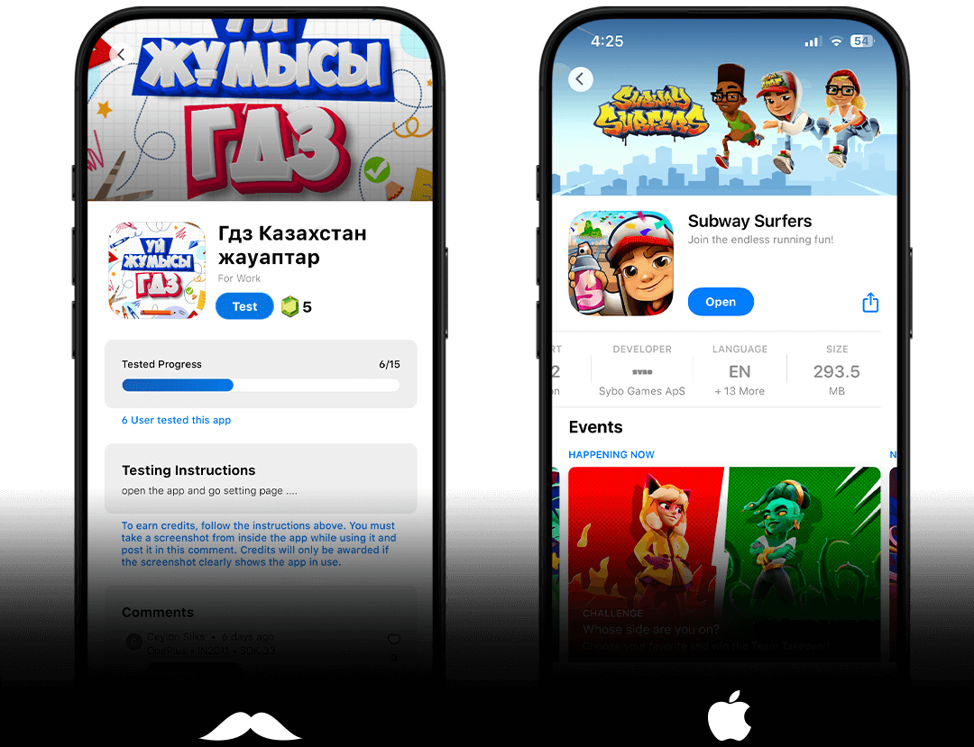 AppDadz detailed UI design for app testing and development