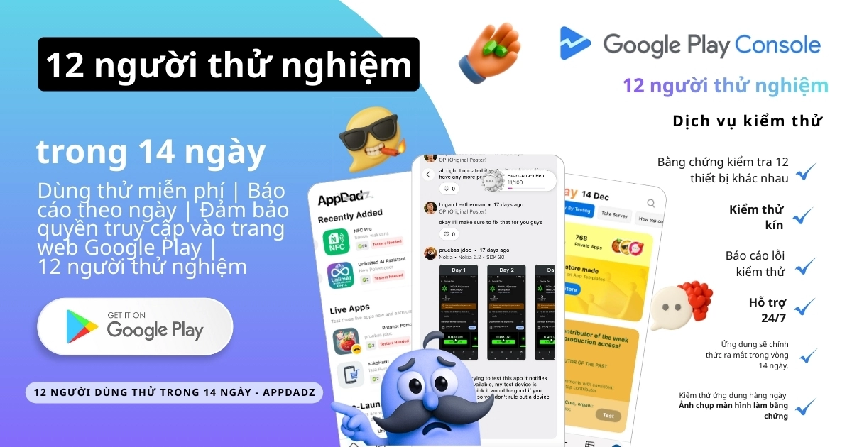 Giao diện ứng dụng Appdadz